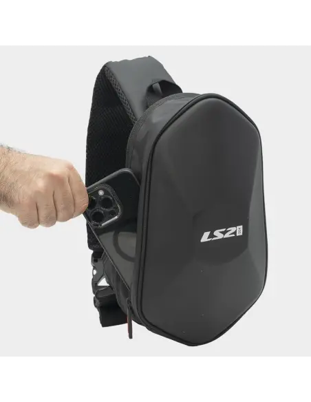 Bandoleira LS2 Shield Rígida 4L Preta | Iguana Custom