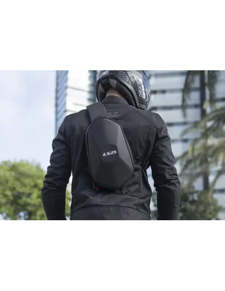 Borsa a tracolla LS2 Shield Rigida 4L Nera | Iguana Custom