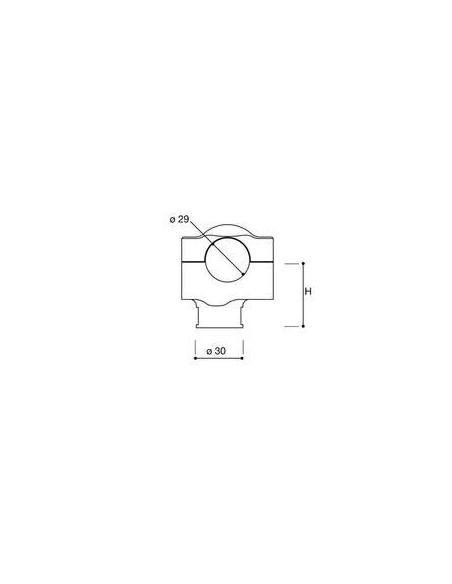 BLACK RHIZOME TORRETAS 4.2 CM FOR HANDLEBARS 29MM-SCREW M10