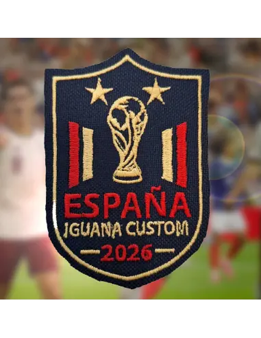 Emblema Bordado Espanha 2026 de 9 cm | Iguana Custom