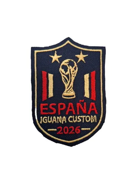 Emblema Bordado Espanha 2026 de 9 cm | Iguana Custom
