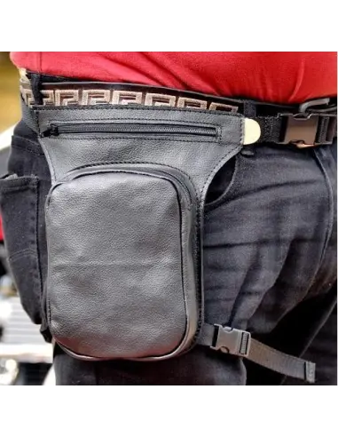 Acquista Gamba borsello in pelle per moto | Iguana Custom
