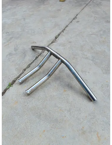 GUIDON SOUTH MOTOR CYCLES T-BARS CROWN INCLINÉ EN ACIER INOXYDABLE 25 MM