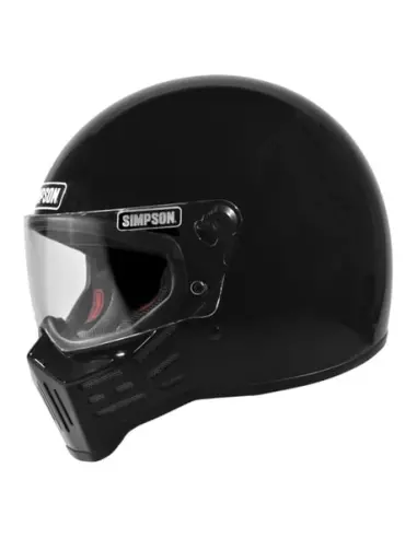 Capacete Simpson M30 preto ECE 22.06 | Iguana Custom