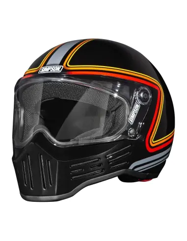 Casque Simpson M30 noir ECE 22.06 | Iguana Custom
