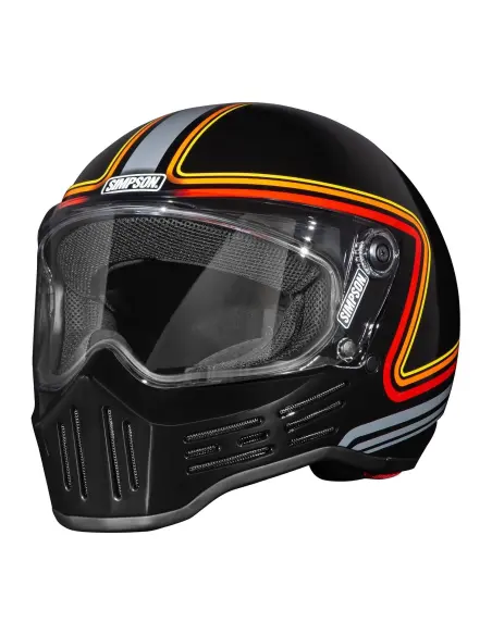 Casque Simpson M30 noir ECE 22.06 | Iguana Custom