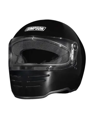 Casco Simpson M62 negro brillo ECE 22.06 | Iguana Custom