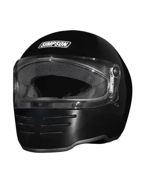 Casco Simpson M62 nero lucido ECE 22.06 | Iguana Custom