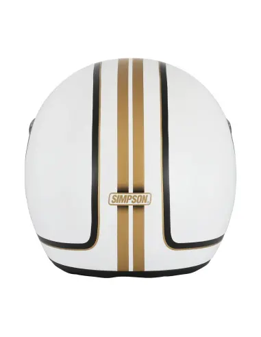 Casco Simpson M62 Hondo Matt White ECE 22.06 | Iguana Custom