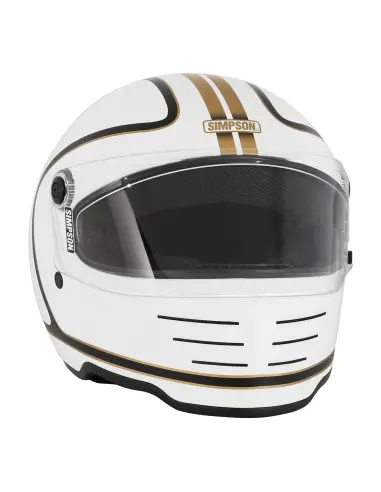 Casque Simpson M62 Hondo Matt White ECE 22.06 | Iguana Custom