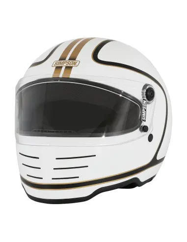 Simpson M62 Hondo Matt White Helmet ECE 22.06 | Iguana Custom