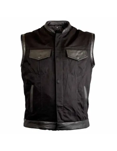 Denim And Leather Soa Vest | Sale Price