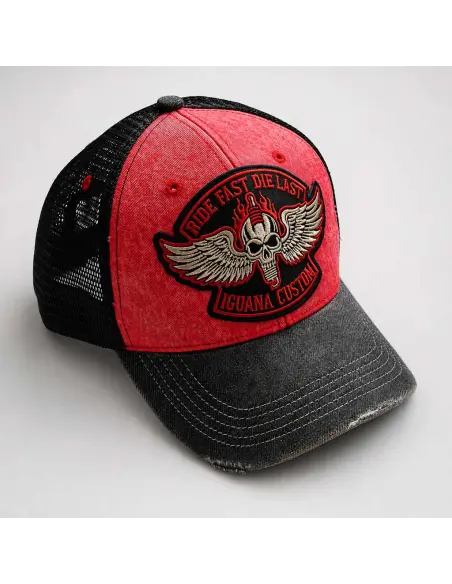 Boné Trucker Ride Fast Die Last | Iguana Custom
