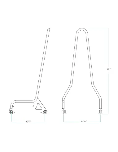 Sissy Bar Biltwell EXFIL Dyna nero | Iguana Custom