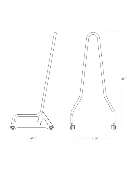 Sissy Bar Biltwell EXFIL Dyna nero | Iguana Custom
