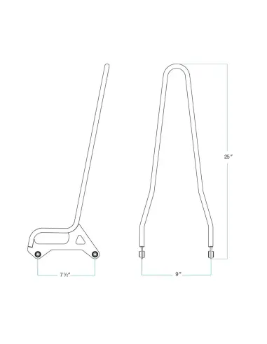 Sissy Bar Biltwell EXFIL Sportster 96-03 chrome | Iguana Custom