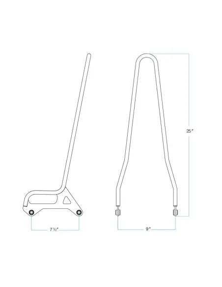 Sissy Bar Biltwell EXFIL Sportster 96-03 cromato | Iguana Custom