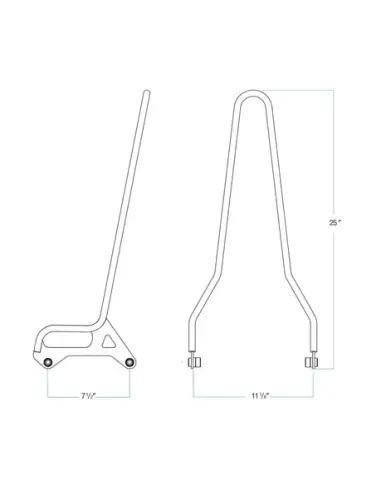 Sissy Bar Biltwell EXFIL noir Sportster | Iguana Custom