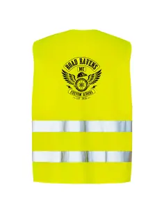 Colete Reflector Amarelo Personalizado DTF para Moto | Iguana Custom