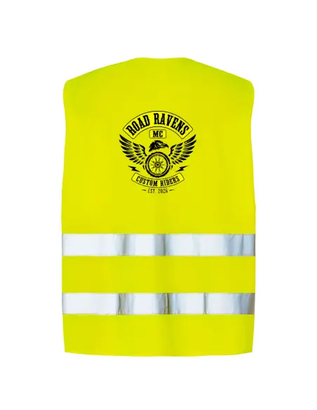 Custom Yellow Reflective Vest DTF for Motorcycle | Iguana Custom