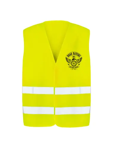 Gilet Riflettente Giallo Personalizzato DTF per Moto | Iguana Custom