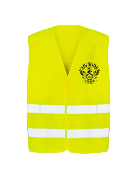 Custom Yellow Reflective Vest DTF for Motorcycle | Iguana Custom