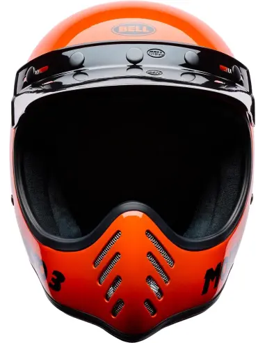 Casco Bell Moto-3 Classic Arancione Lucido ECE 22.06 | Stile Retro Racing