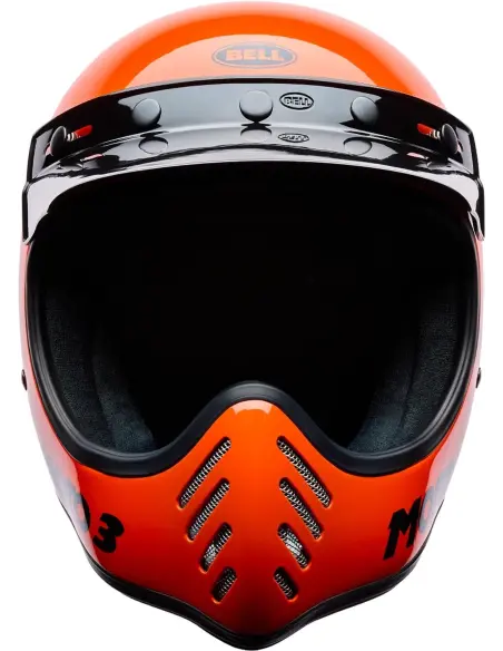Casco Bell Moto-3 Classic Arancione Lucido ECE 22.06 | Stile Retro Racing