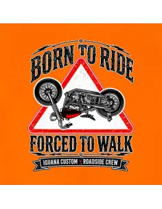 Chaleco Naranja Reflectante Moto Born to Ride | Iguana Custom 2