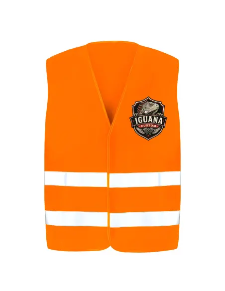 Chaleco Naranja Reflectante Moto Born to Ride | Iguana Custom