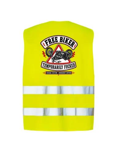Gilet Riflettente Giallo Free Biker Moto | Iguana Custom