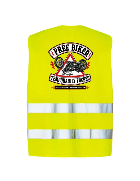 Colete Refletor Amarelo Free Biker Moto | Iguana Custom