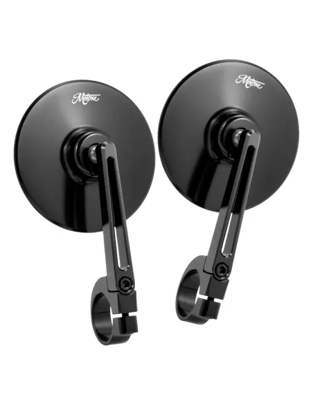 Motone Black Billet Bar End Mirror 22 and 25.4 mm