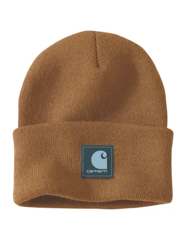 Berretto Beanie Carhartt Patch Gomma Marrone