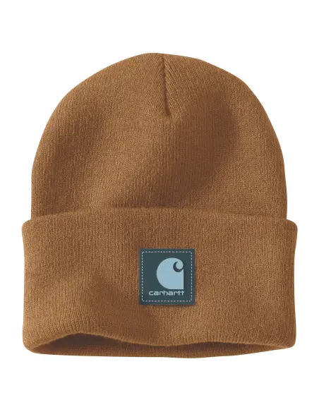 Berretto Beanie Carhartt Patch Gomma Marrone