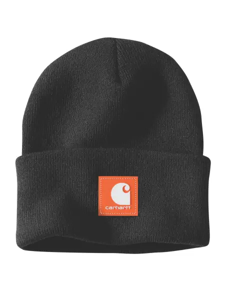 Black and Orange Carhartt Beanie | Iguana Custom