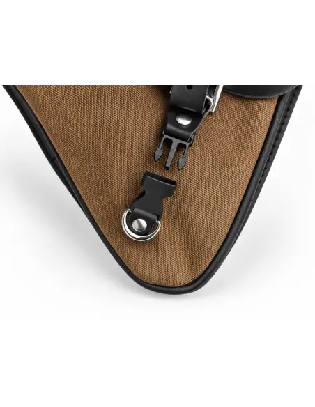 Borsa laterale Sportster Nera e sabbia 2,5 L | Iguana Custom