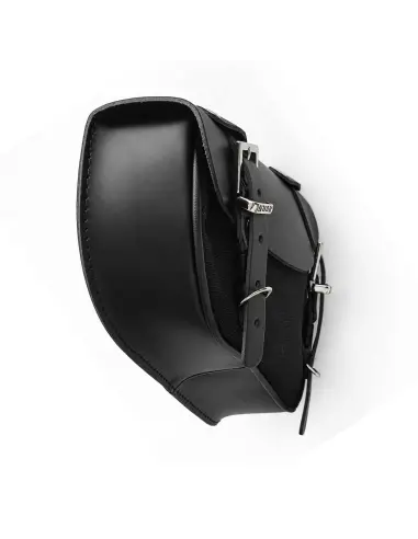 Sportster Black Saddlebag 2.5 L | Waxed Leather and Textile