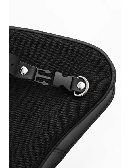 Sacoche Sportster Noire 2,5 L | Cuir et Textile Ciré