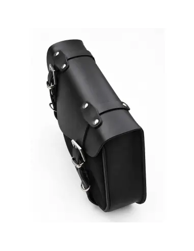 Alforja Sportster Preta 2,5 L | Pele e Têxtil Encerado