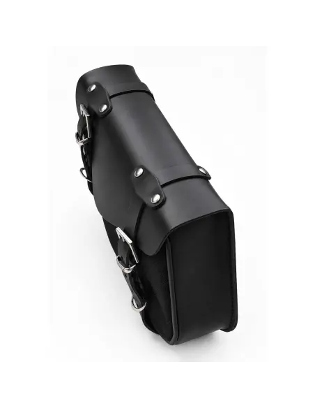 Sacoche Sportster Noire 2,5 L | Cuir et Textile Ciré