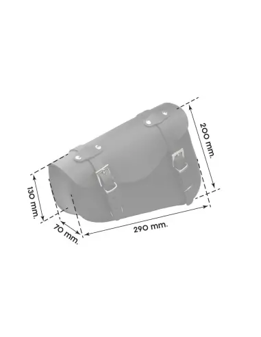 Alforge Sportster Pedra Mostarda 2,5 L | Braço Oscilante Esquerdo