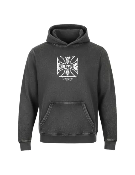 Felpa WCC Vintage Washed Nera | Iguana Custom