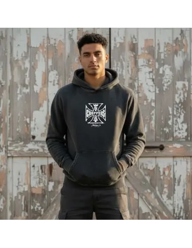 Sudadera WCC Vintage Washed Negra | Iguana Custom