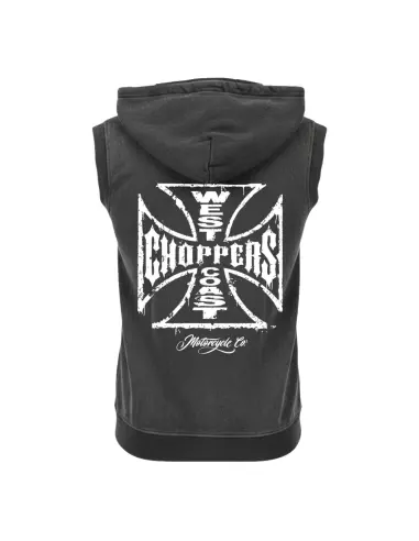 West Coast Choppers Black Sleeveless Hoodie