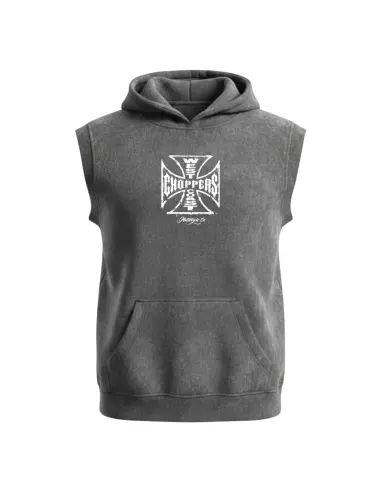 West Coast Choppers Black Sleeveless Hoodie