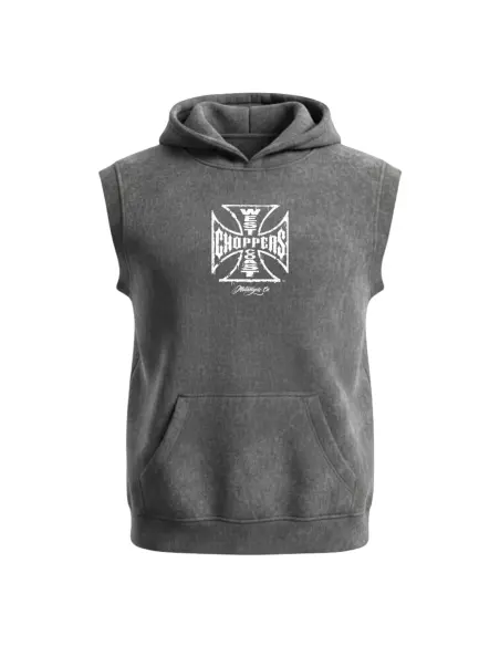 West Coast Choppers Black Sleeveless Hoodie