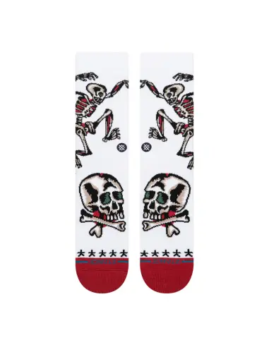 CHAUSSETTES STANCE SKELETON CREW BLANCHES