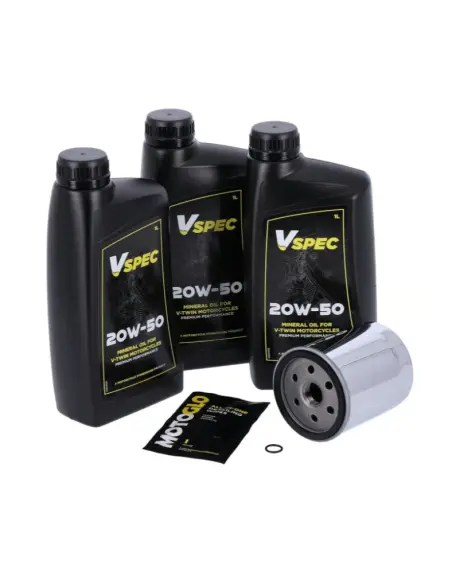 Kit Troca De Óleo 3L 20W 50 Mineral Mcs Com Filtro Cromado