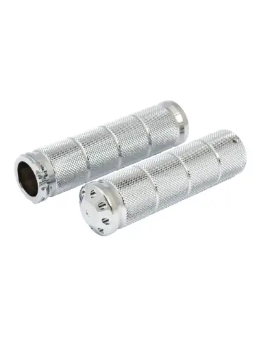 Chrome Bomber Grips Harley-Davidson 1974-2022